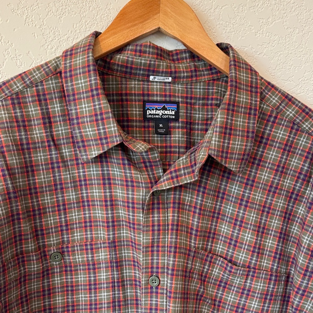 Patagonia 100% cotton Flannel Plaid Button down  Shirt